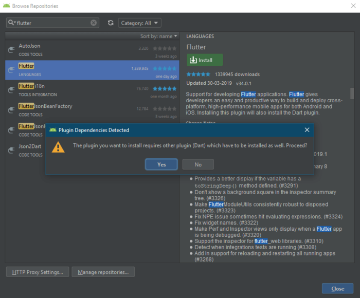 flutter android studio